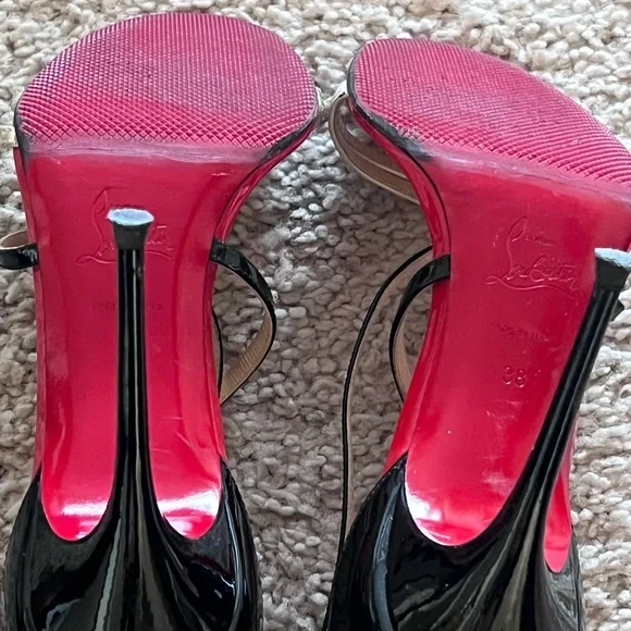 Christian Louboutin Colorblock Crossover Sandals - Picture 2 of 5